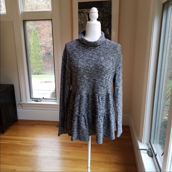 Anthropologie Tiered Cowl Neck Sweater - Picture 3 of 4